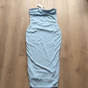 Chic Strapless Light Blue Dress